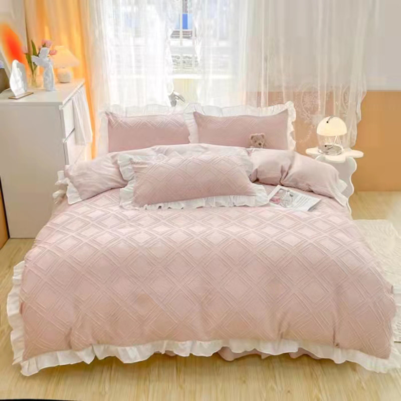 Ensemble de courtepointe tufté de luxe