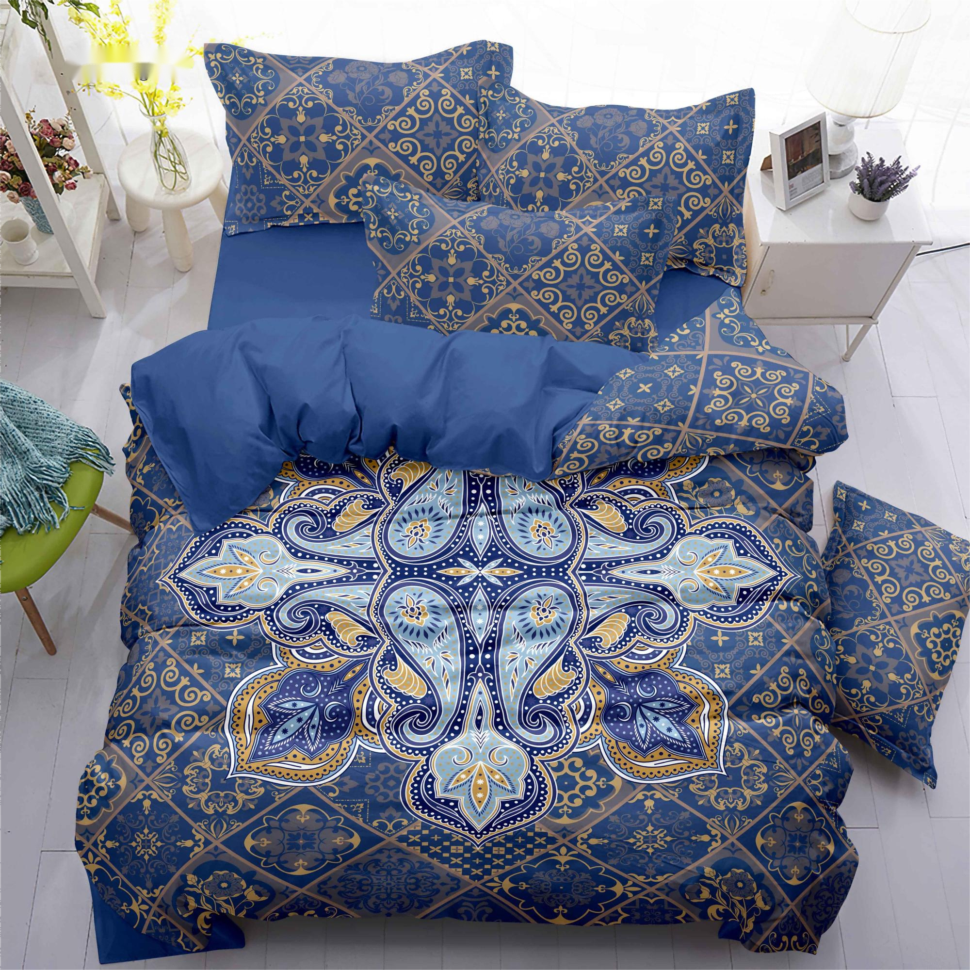 Ensemble de draps de lit imprimé numérique Fleur respirante confortable