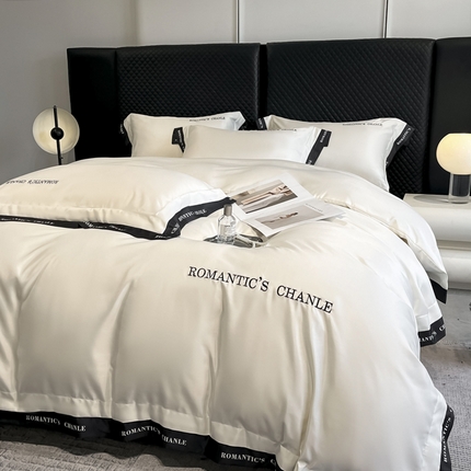 Tencel Lit Set Set Minimaliste Soft Breathable