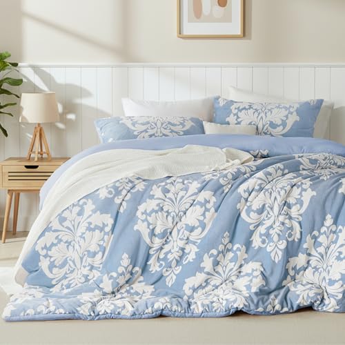 Couette d'hiver en flanelle imprimée Burnout, couette en peluche bohème avec envers en microfibre ultra douce, literie chaude toutes saisons