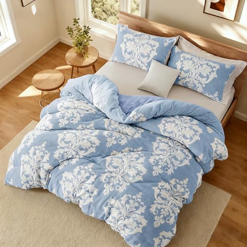 Couette d'hiver en flanelle imprimée Burnout, couette en peluche bohème avec envers en microfibre ultra douce, literie chaude toutes saisons